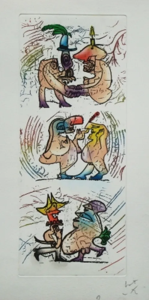 Acquaforte E Acquatinta Matta - Ubu Roi (planche 2)