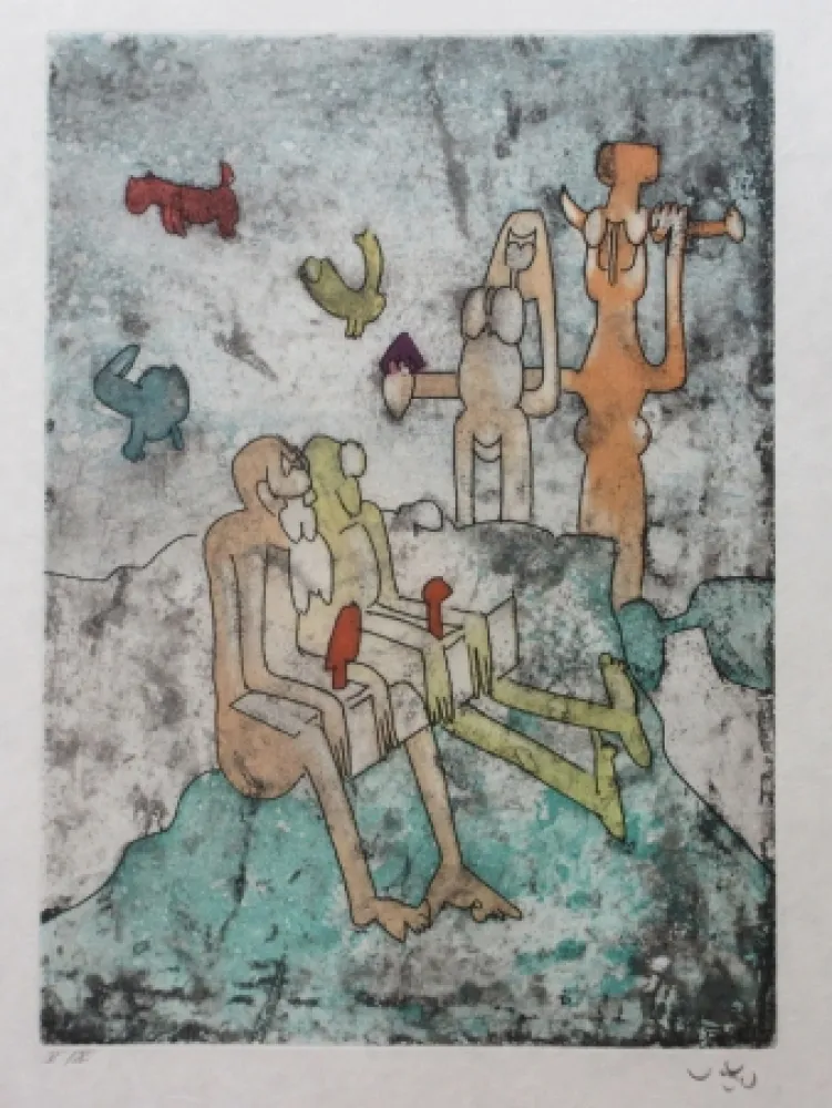 Acquaforte E Acquatinta Matta - Vivante mortalité (Planche 1)