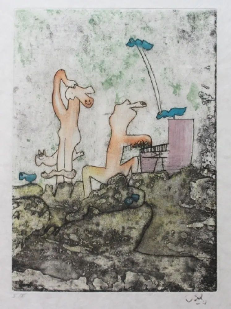 Acquaforte E Acquatinta Matta - Vivante mortalité (Planche 3)