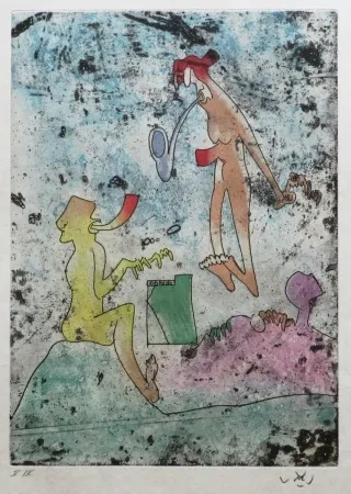 Acquaforte E Acquatinta Matta - Vivante Mortalité (Planche 4 )