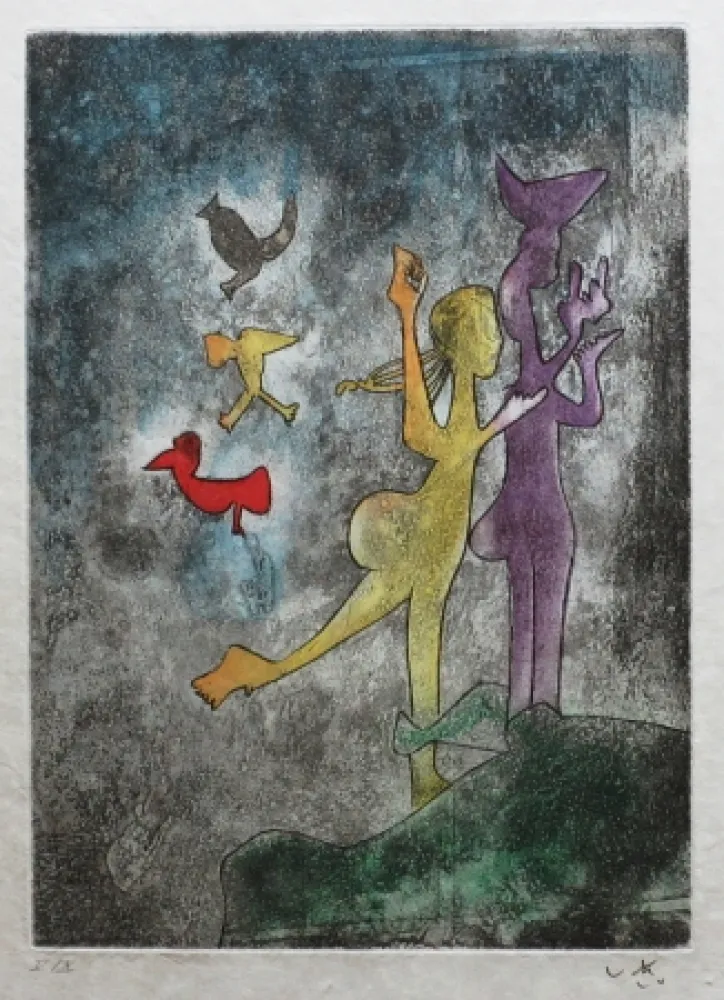 Acquaforte E Acquatinta Matta - Vivante Mortalité (Planche 6 )