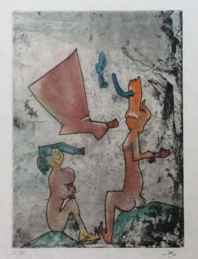 Acquaforte E Acquatinta Matta - Vivante mortalité (Planche 7)