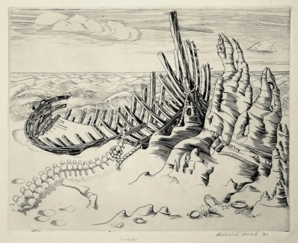 Acquaforte Mead - Wreck (Wreck on Shore; Wrecked Ship)