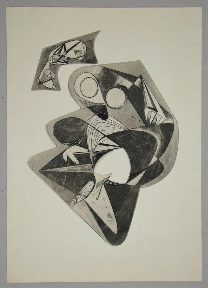 Acquaforte Mels - Composition pour Art Abstrait