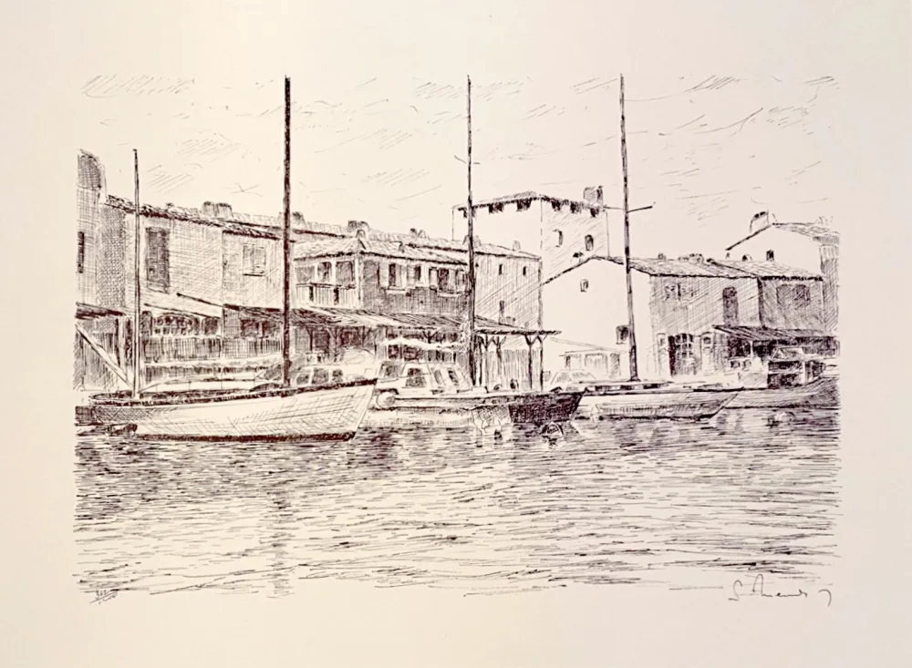 Litografia Mendjisky - Port Grimaud