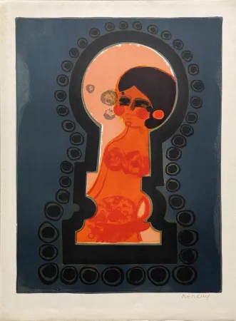 Litografia Menguy - La serrure