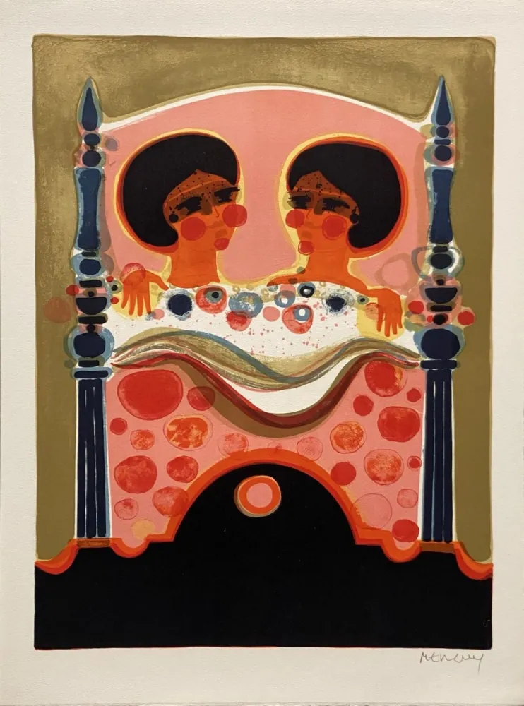 Litografia Menguy - La sieste