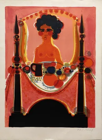 Litografia Menguy - Le déjeuner