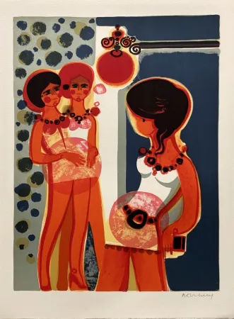 Litografia Menguy - Les filles