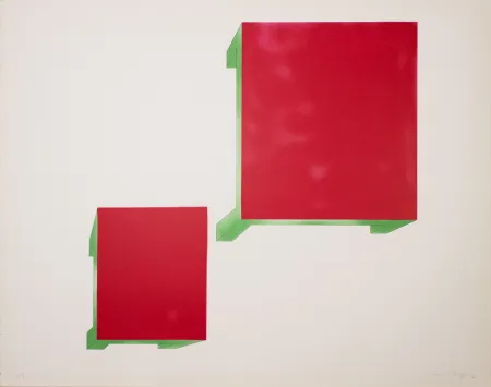 Litografia Merz - Il numero ingrassa (come) frutti d'estate e le foglie abbondanti 1. 1 . 2 . 3 . 5...