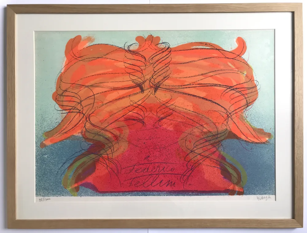 Litografia Messagier - Hommage à Federico Fellini
