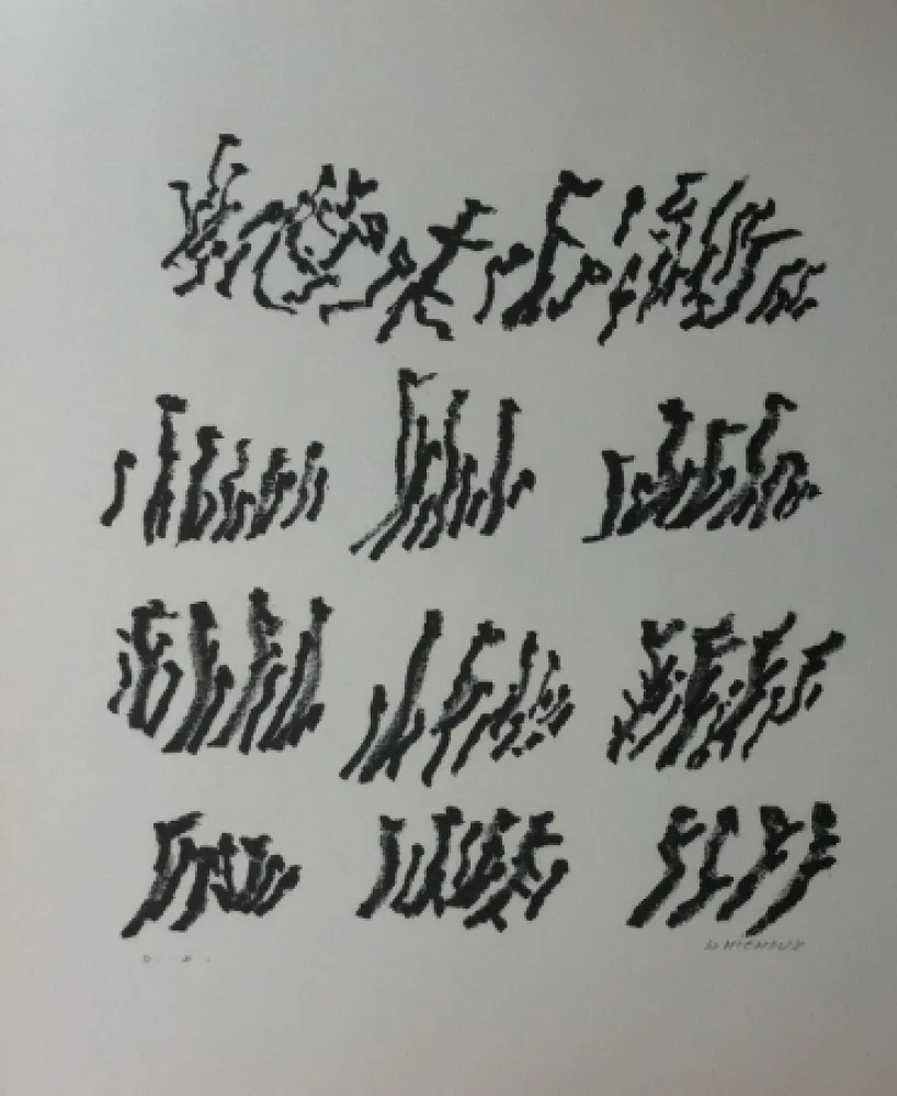 Litografia Michaux - Par la voie des rythmes 154