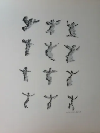 Litografia Michaux - Par la voie des rythmes 166