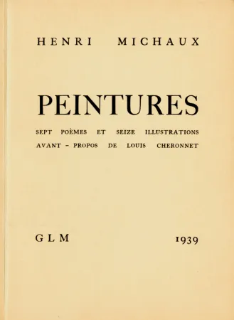 Libro Illustrato Michaux - Peintures