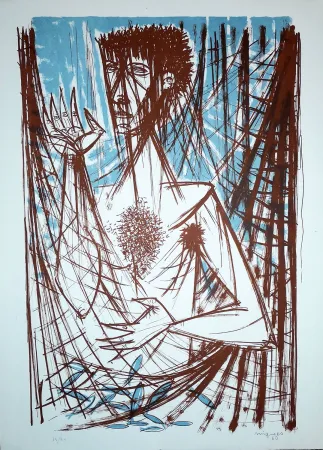 Litografia Migneco - Figura