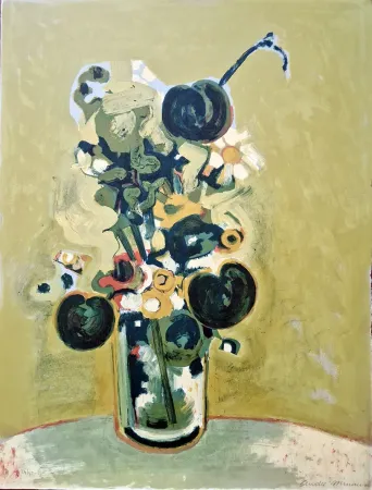 Litografia Minaux - Le bouquet d'octobre