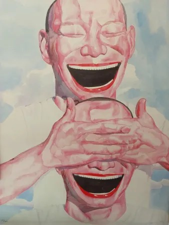 Litografia Minjun - Faces