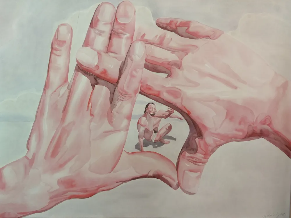 Litografia Minjun - Hands