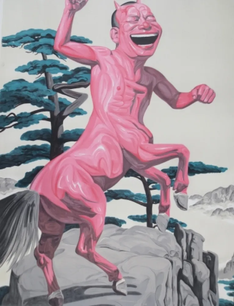 Litografia Minjun - Sans titre