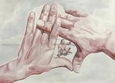 Litografia Minjun - Untitled (Smile-ism No. 9),