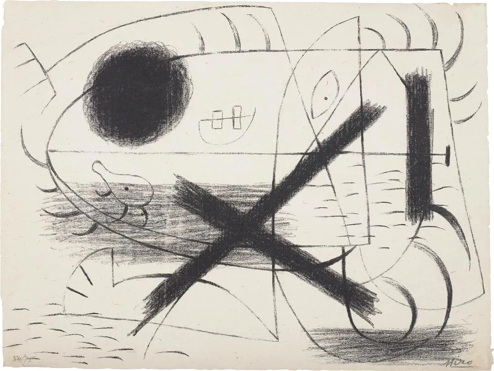 Litografia Miró - 1 (First Lithographic piece ever known)
