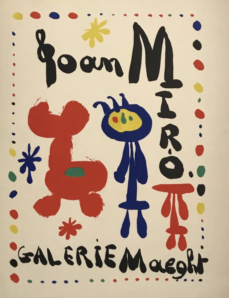 Litografia Miró - Affiche Exposition (Galerie Maeght)