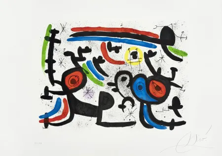 Litografia Miró - Amoureux et Luna Park II (Les)