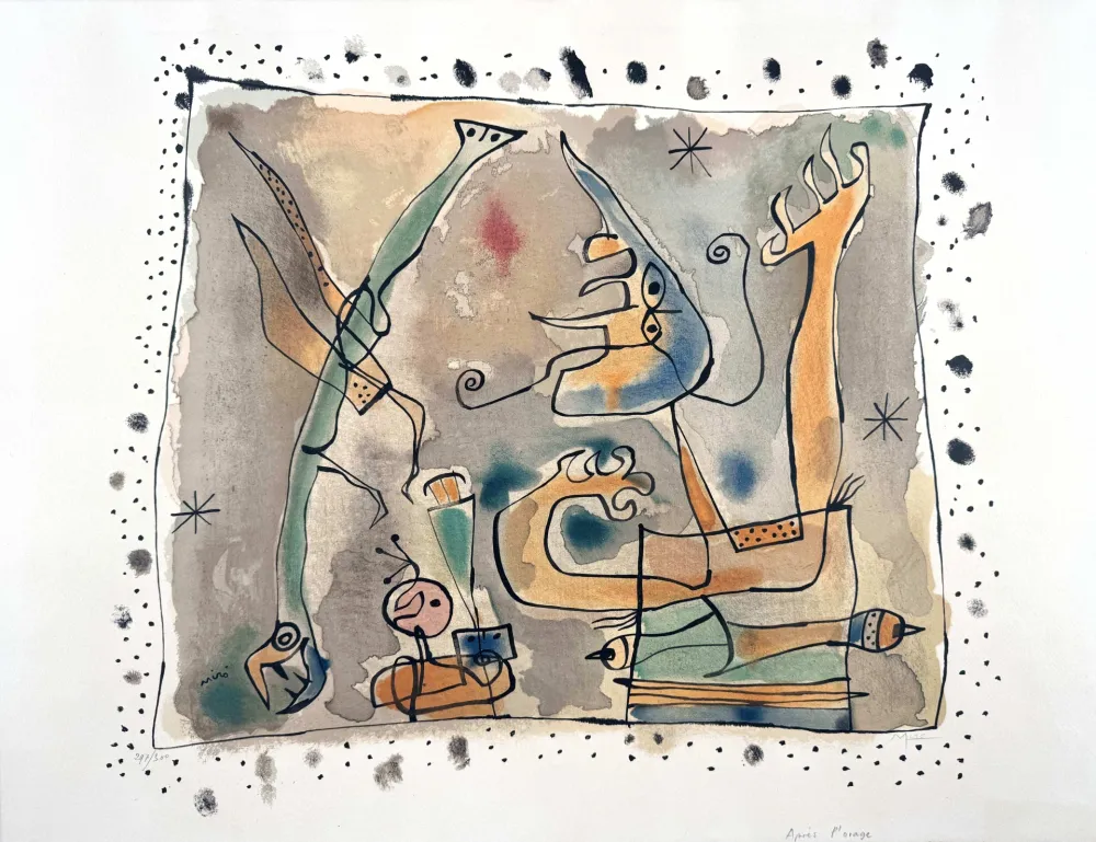 Litografia Miró - Après l'orage 