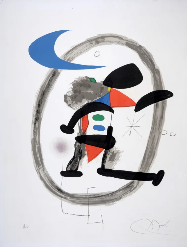 Litografia Miró - Arlequin Circonscrit