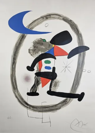 Litografia Miró - Arlequin Circonscrit