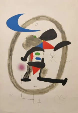 Litografia Miró - Arlequin Circonscrit