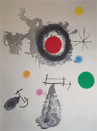 Acquaforte E Acquatinta Miró - Astre et Fumée (Star and Smoke)