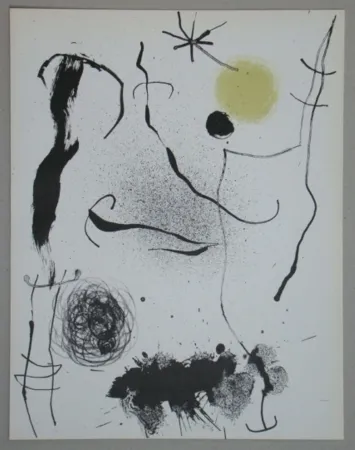 Litografia Miró - Bouquet de rêves pour Leila