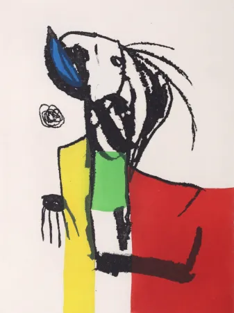 Acquatinta Miró - Chanteur des Rues. No IV