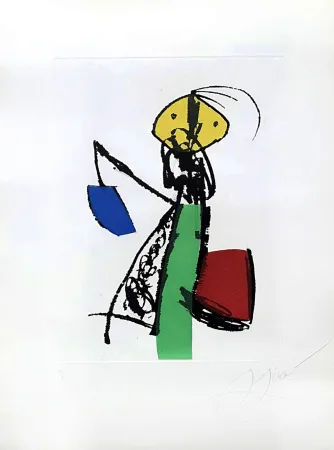 Incisione Miró - Chanteurs des rues