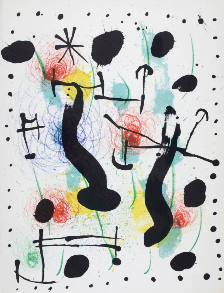 Litografia Miró - Composition, 1966
