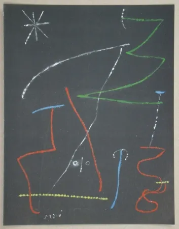 Pochoir Miró - Composition