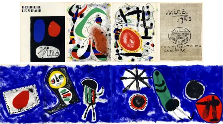 Litografia Miró - Derrière le Miroir n° 57-58-59. MIRO. Avec le spectaculaire et célèbre 