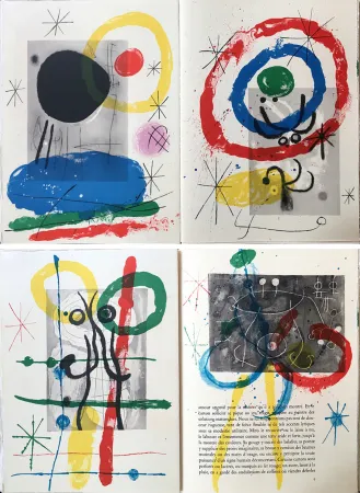 Libro Illustrato Miró - DERRIÈRE LE MIROIR N°151-152. MIRO. CARTONS. Mai 1965.