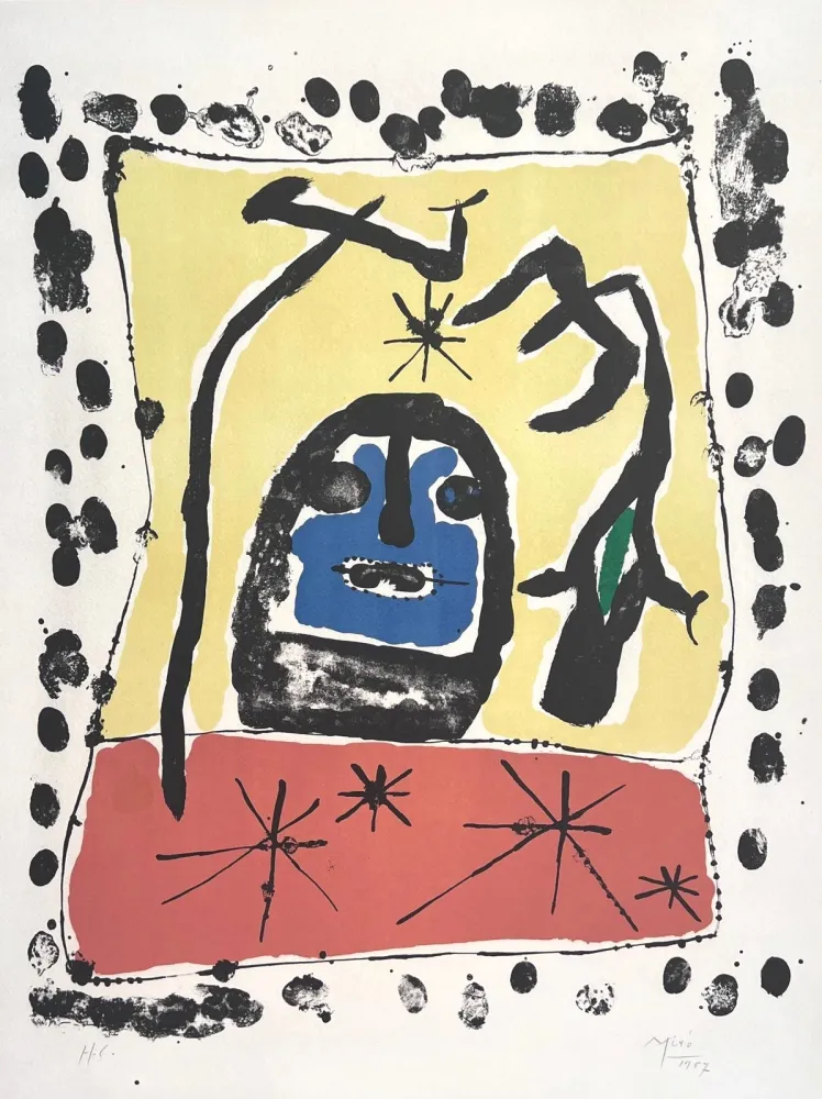 Litografia Miró - Exposition à la Galerie Matarasso, Nice, 1957 