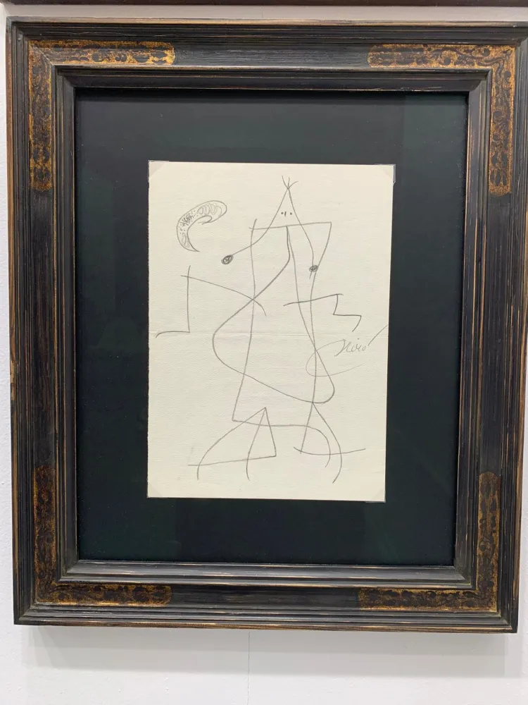 Acquaforte Miró - Femme devant la lune