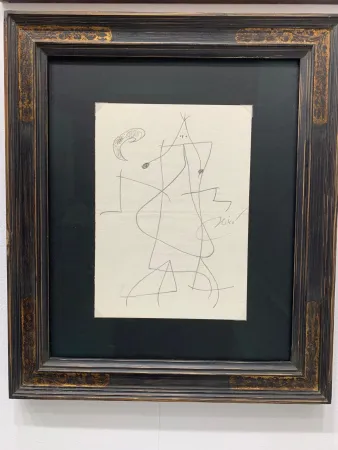 Acquaforte Miró - Femme devant la lune