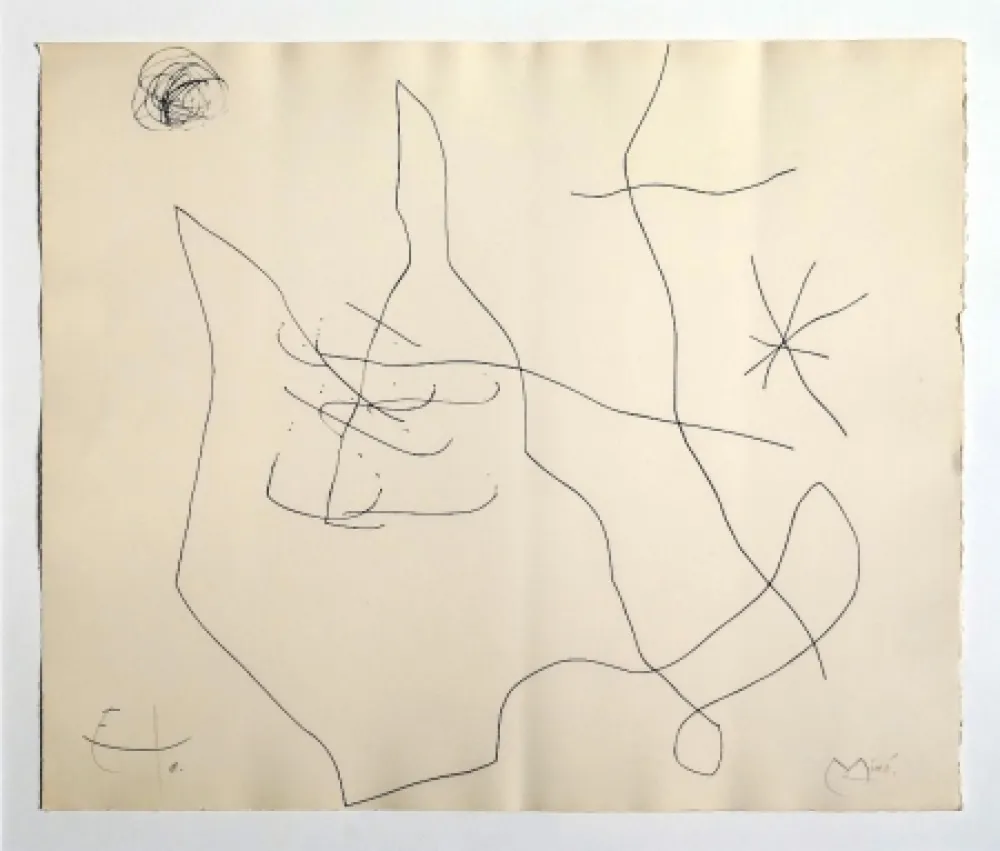 Incisione Miró - Flux de l'aimant