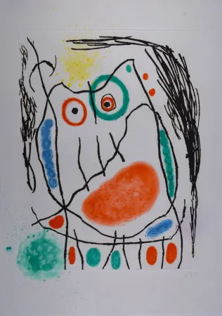 Acquaforte E Acquatinta Miró - Grand duc I 