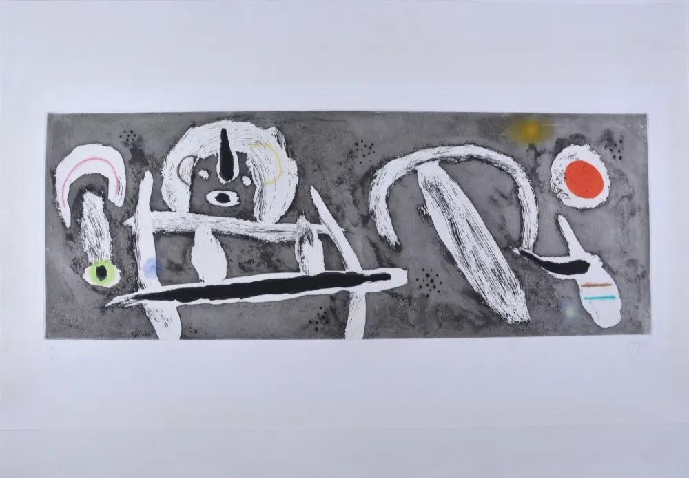 Acquaforte E Acquatinta Miró - Grand Vent 