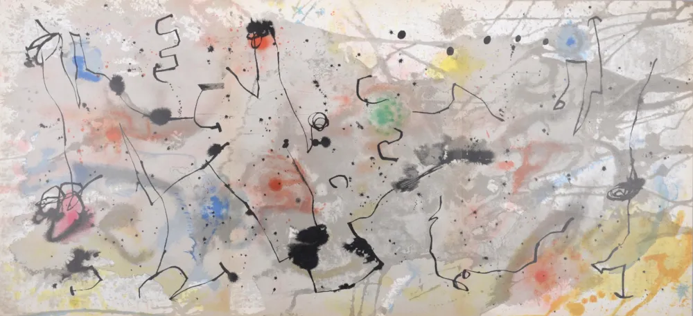 Litografia Miró - Graphismes (A), 1961 - Triptych