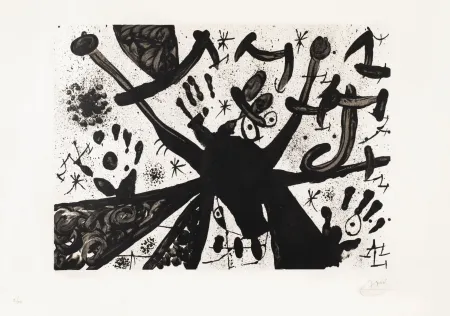 Litografia Miró - Homage to Joan Prats