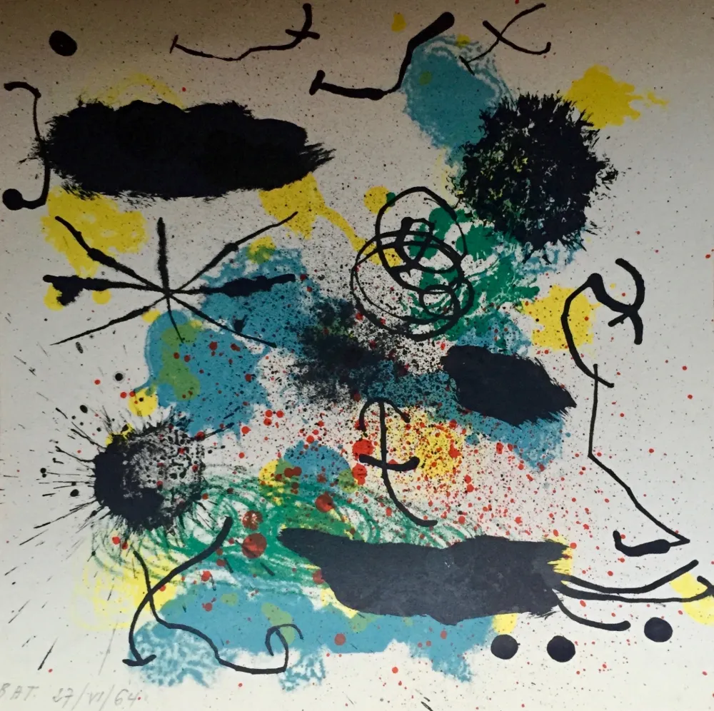 Litografia Miró - Je travaille comme un jardinier