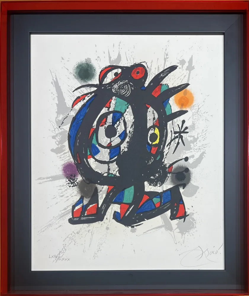 Litografia Miró - Joan Mirò (1893-1983) - Coloured lithograph on Arches paper - 1977