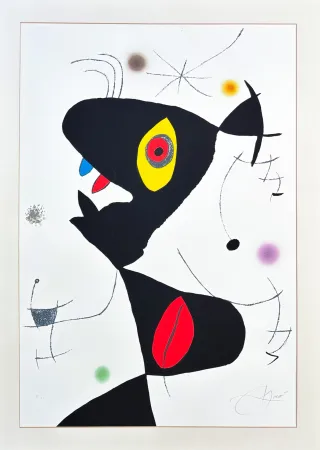 Litografia Miró - Joan Miró - Oda à Joan Miró - color lithograph on Guarro paper - 1973
